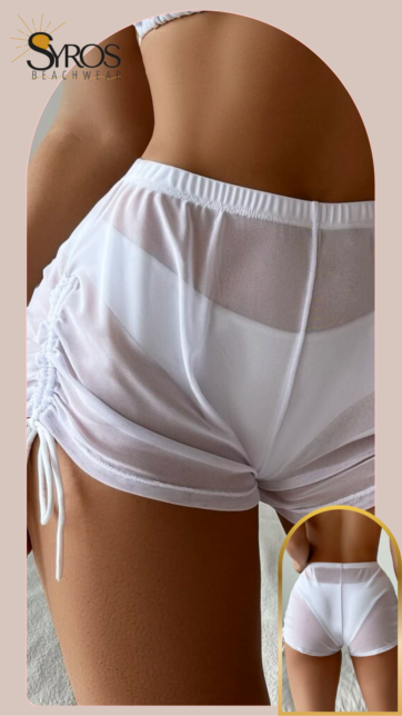 Short malla blanco