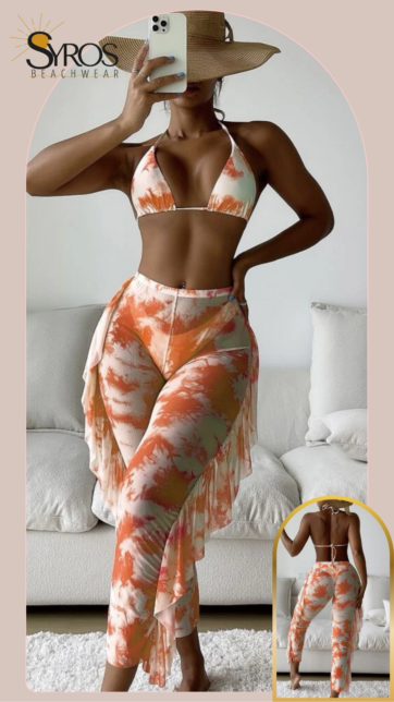 Pantalón tie dye naranja