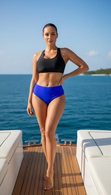 top negro panty alta azul