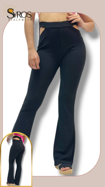 Pants negro campana abertura lateral (S y L)