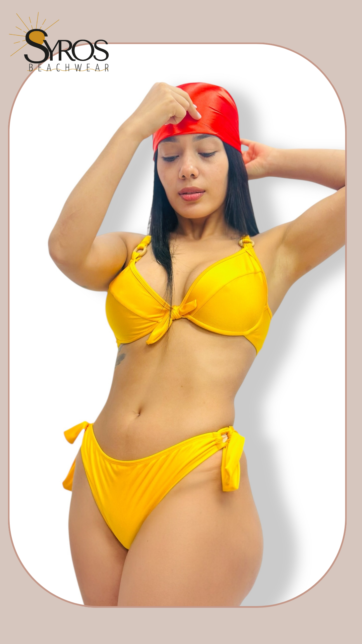 Push up amarillo dixie panty completa