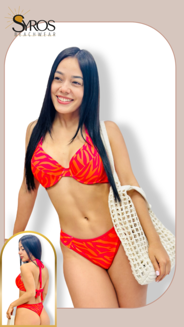 Push up print naranja dixie semi hilo corrido