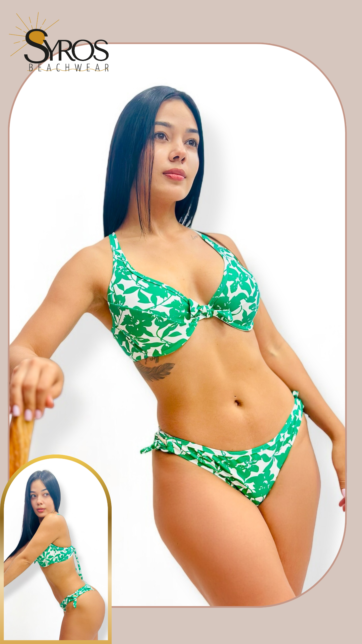 Push up print verde dixie panty ajustable Semi Hilo