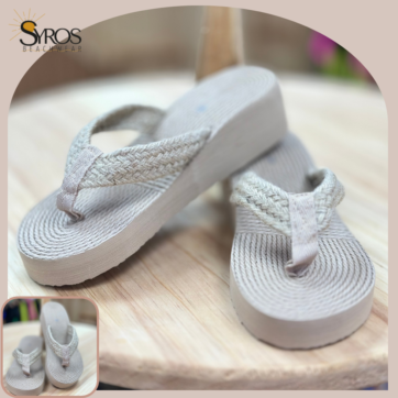 Flip Flop Sandalia con cuña Ligera de Yute