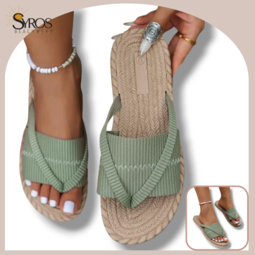 Slip-on Sandalias ligeras planas verde hibridas