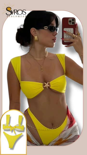 Push up amarillo con estrella metalica copa pequeña