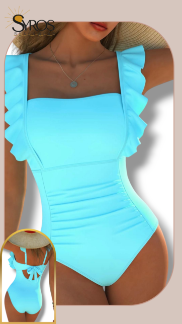 Enterizo con faralao en mangas azul celeste