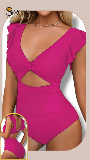 Enterizo fucsia con faralao en mangas