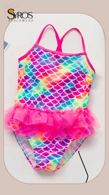 entero estampado escamas tie dye con tutu