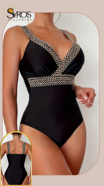 Glam negro tirantes dorados