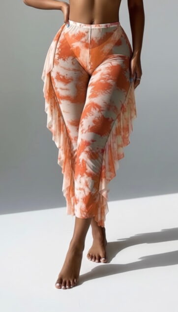 Pantalón tie dye naranja Talla L