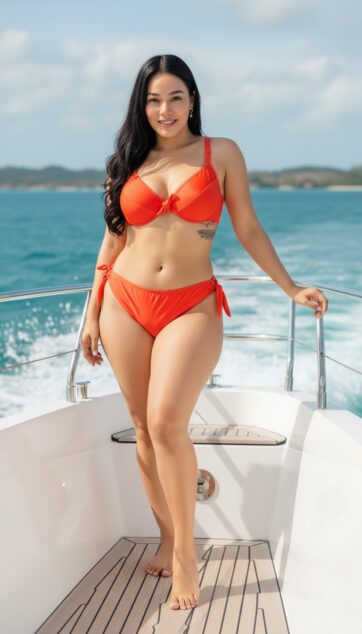 Push Up Naranja Neon satinado panty completa ajustable
