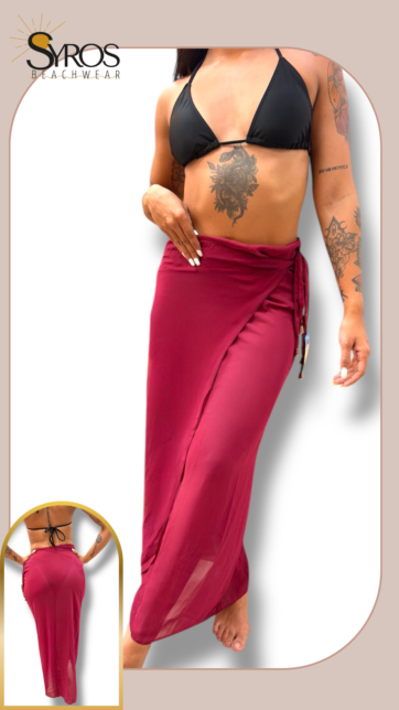 Pareo largo vinotinto