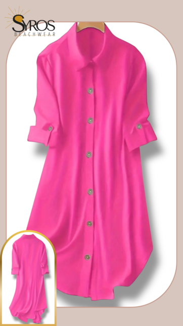 Vestido Camisero fucsia ML Talla S