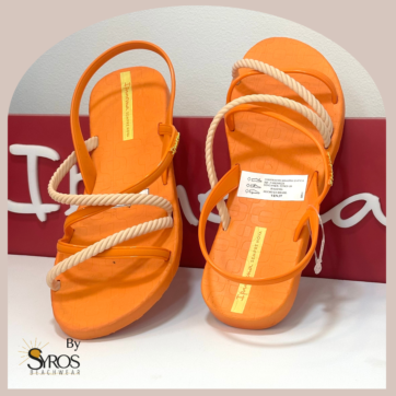 Sandalias Ipanema naranja trenzadas