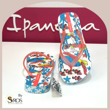 Sandalias Ipanema basicas tortugas azul rojo y amarillo