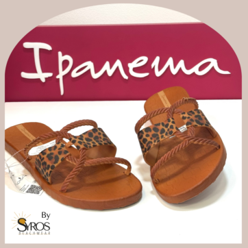 Sandalias Ipanema Ladrillo trenzado superior animal print