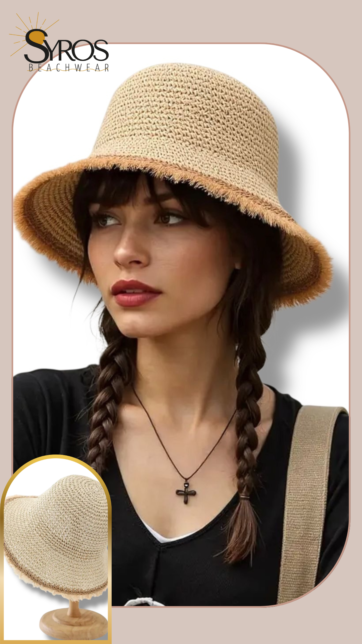 Sombrero de playa estilo campesino