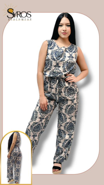 Braga Gris con flores azules Talla M/L/XL