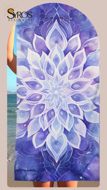 Toalla Microfibra Cepillada Lila flor de loto