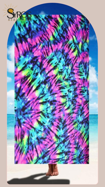 Toalla Microfibra cepillada Multicolor con negro