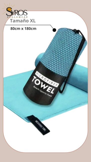Toalla de Microfibra XL Turquesa