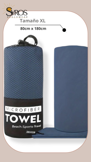 Toalla Microfibra XL Azul Marino