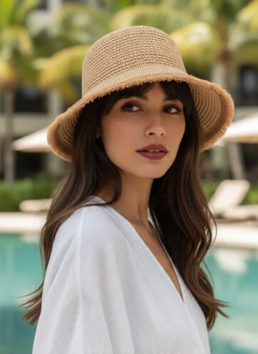 Sombrero de playa estilo campesino