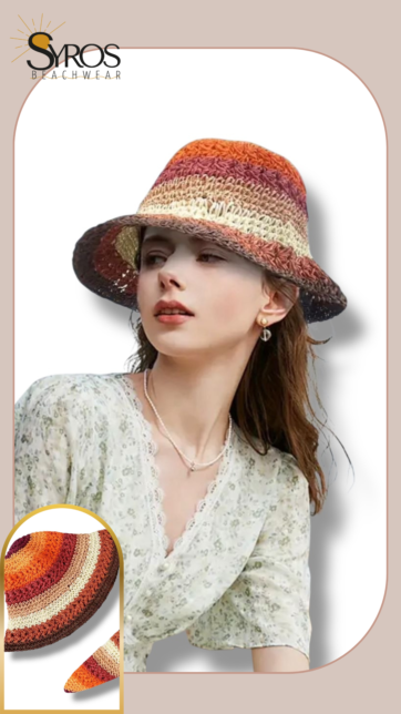 Sombrero de playa estilo campesino de colores