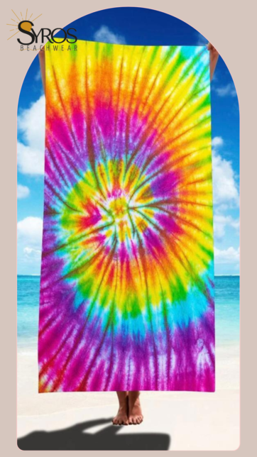 Toalla microfibra cepillada espiral de colores