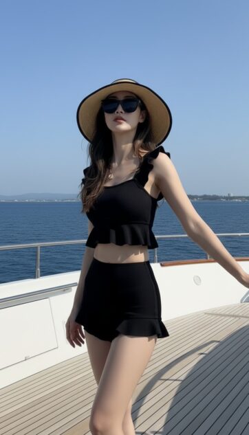 Top y short faralao negro