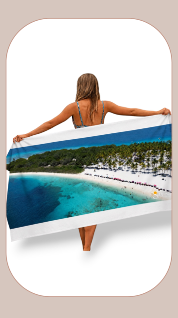 Toalla Venezuela microfibra grande Morrocoy 190x80cm