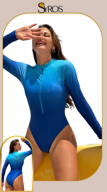 Manga larga azul degradado