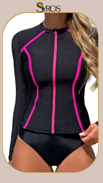 Camisa chaqueta UV Negro con Lineas Fucsia Neon