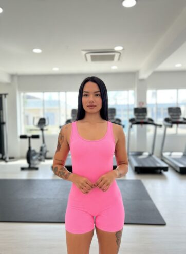 Enterizo de Short fucsia